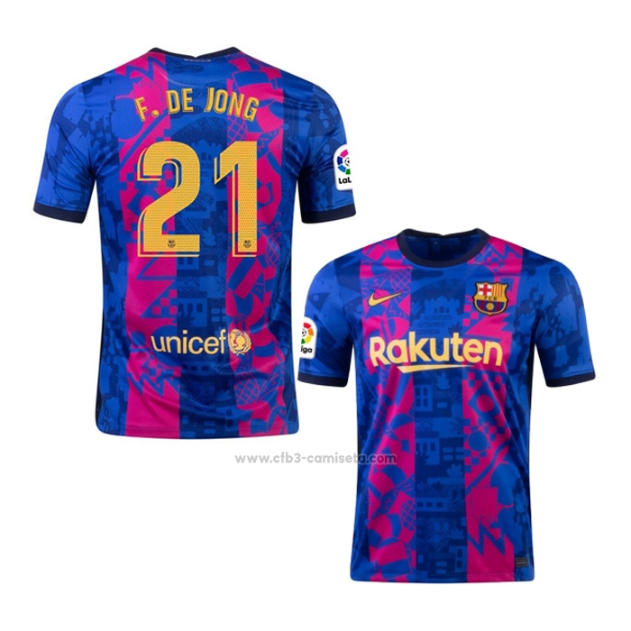 Camiseta Barcelona Jugador F.De Jong Tercera 2021-2022
